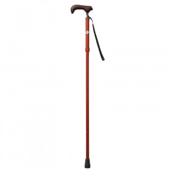 KINDCARE（カインドケア） 伸縮折りたたみ杖 らくらくにぎりステッキ CH233072 R/ダークレッド