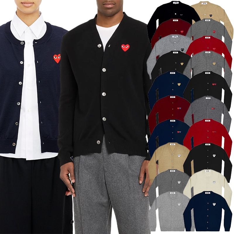 コムデギャルソンCOMME des GARCONSハートロゴ　カーディガン 男女共用