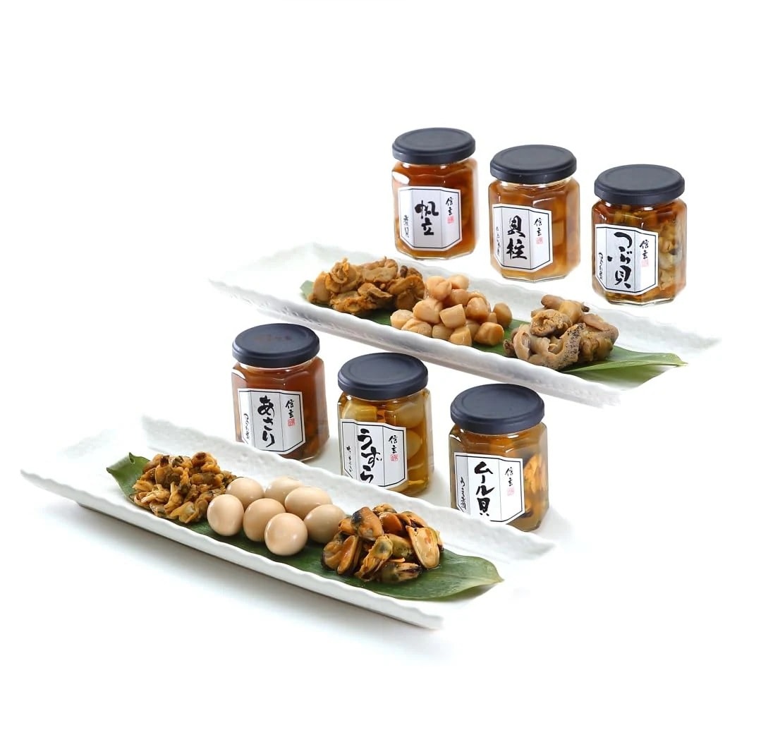 信玄食品 煮貝 詰合せ 瓶詰 セット 海鮮グルメ ギフト にぎわい６種 酒のつまみ おつまみ