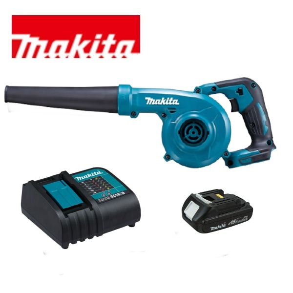当店だけ！バッテリー充電器も1年保証! マキタ 18V ブロワ 最新モデル 軽量バッテリー 静音充電器付き フルセット 集塵 UB182後継機 当店オリジナルUB185DRF 軽量静音Ver