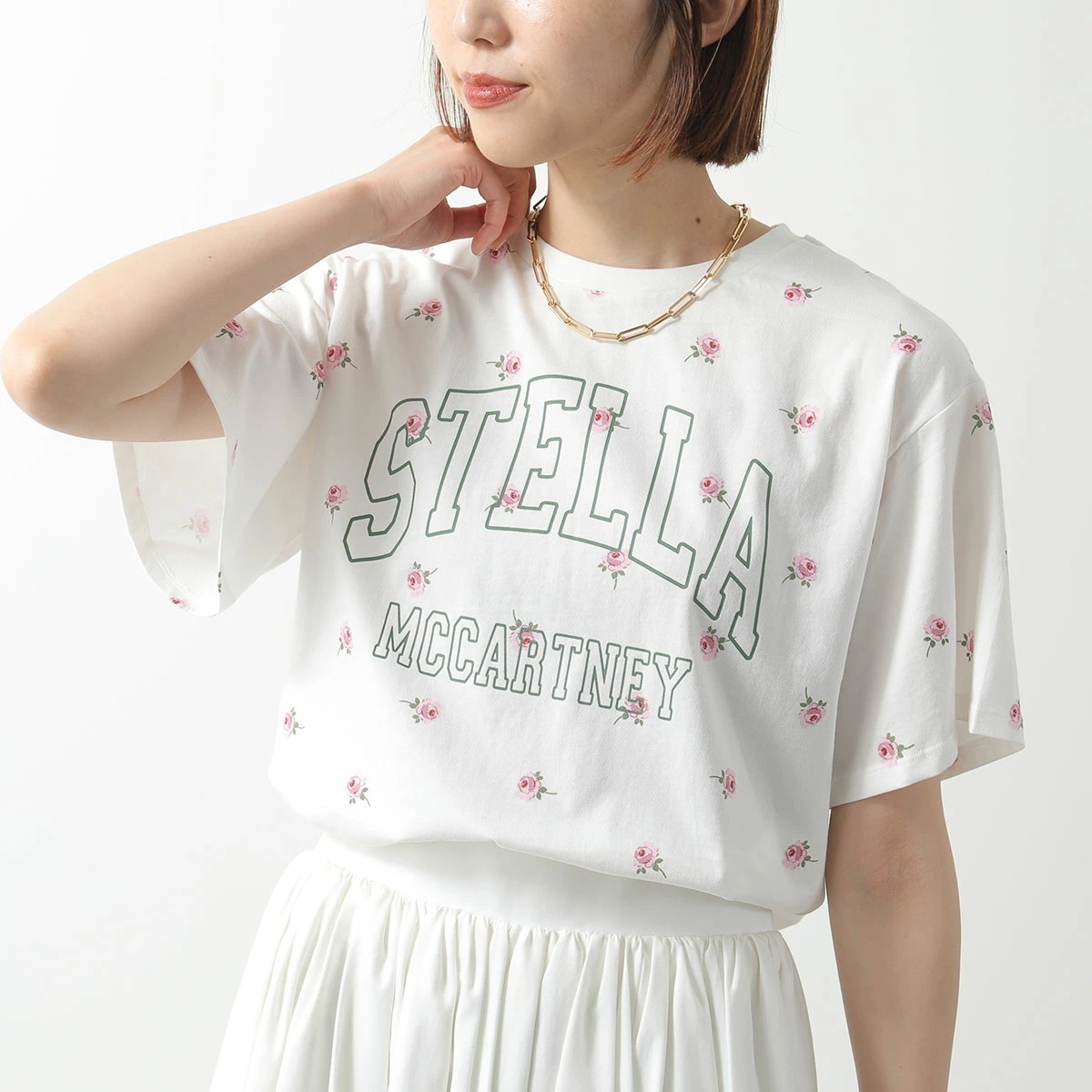 STELLA McCARTNEY KIDS ステラマッカートニー キッズ Tシャツ TX8C61 Z3101 レディース ガールズ 半袖 カットソー コットン フラワー ロゴ 103MC 11,026円