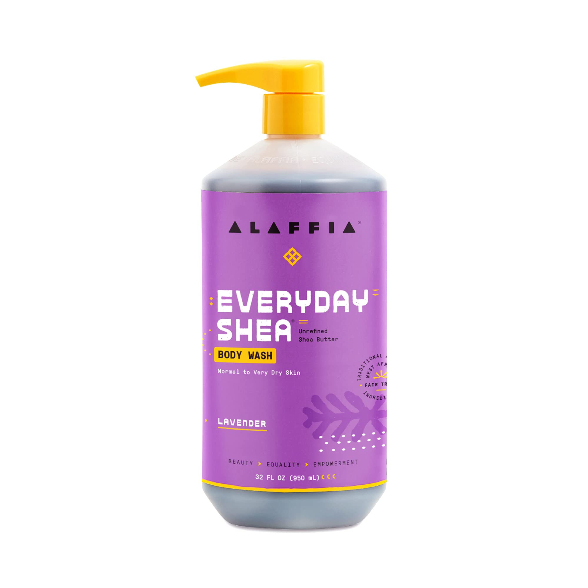 Alaffia - Everyday Shea 保湿ボディウォッシュ ラベンダー - 32ポンド