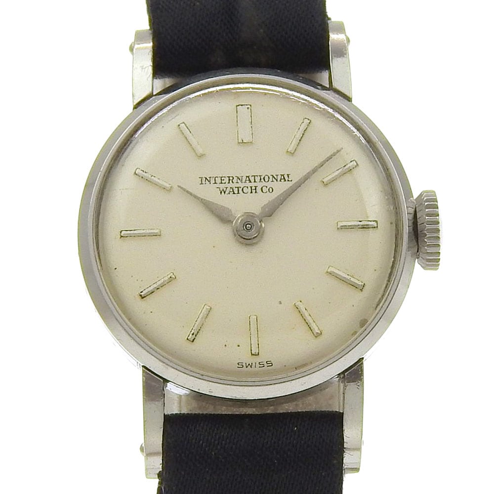 腕時計 ステンレススチール 手巻き アナログ表示 レディース シルバー文字盤 中古品