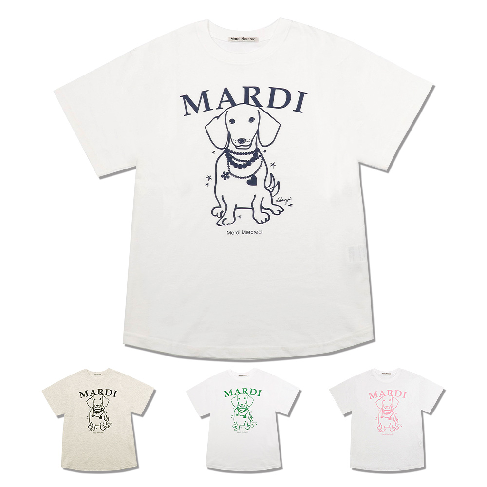 Tシャツ TSHIRT SWING THE TAIL DDANJI PEARL NECKLACE 半袖 レディース 韓国 ファッション アパレル