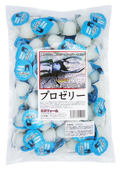 他サイト： 昆虫ゼリー　プロゼリー（１６ｇ　１００個入り）　カブトムシ・クワガタ用　高タンパク！硬め仕上げ！ブリードに最適！　ＣＲＣ18―35―05―10―10の商品画像