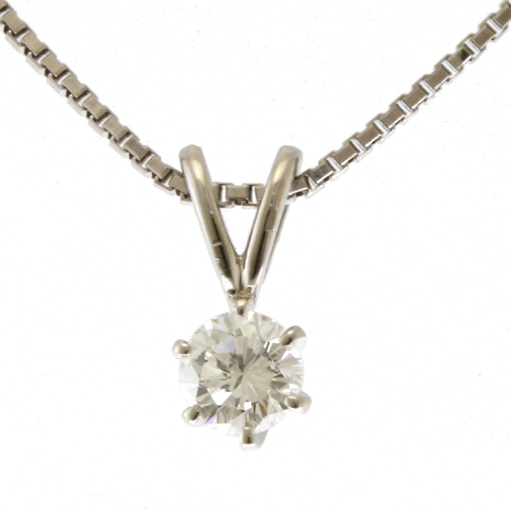 ネックレス Pt850プラチナ ダイヤモンド 中古 美品