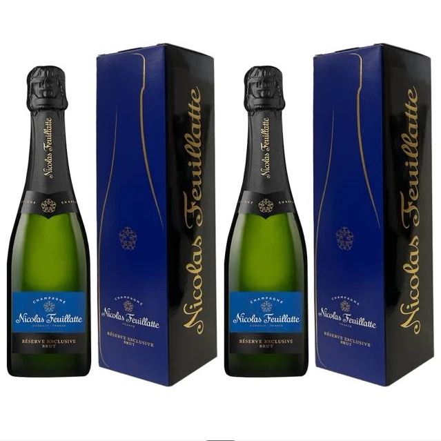 ニコラ・フィアット レゼルヴ・エクスルクーシヴ ブリュット ハーフボトル 2本セット 375ml / シャンパン 辛口 フランス Nicolas Feuillatte