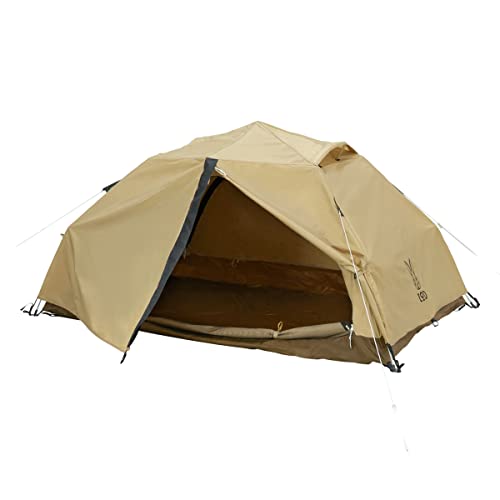 DOD(ディーオーディー) わがやのテントS 2人用 快適 簡単 ワンタッチ ポリコットン インナー UVカット T2-981-TN ベージュ サイズ:(約)W240D220H120cm
