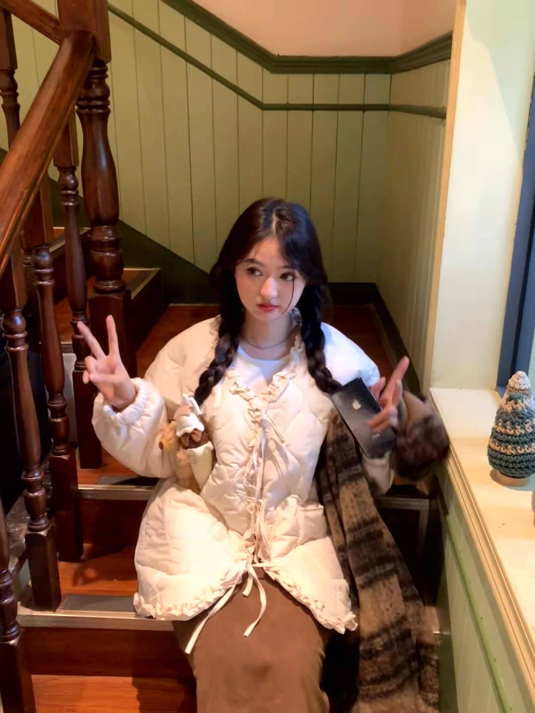 まとめ買い得スウィート アーガイル ダウンコート【大きいサイズ レディース ロング ジャケット アウター 上着 ハンガー ロング丈 春夏 coat】