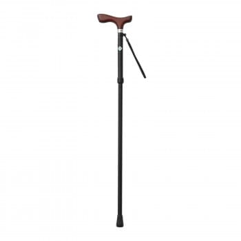 カインドケア 伸縮折りたたみ杖 とってもステッキ カラー 96cmタイプ ブラック