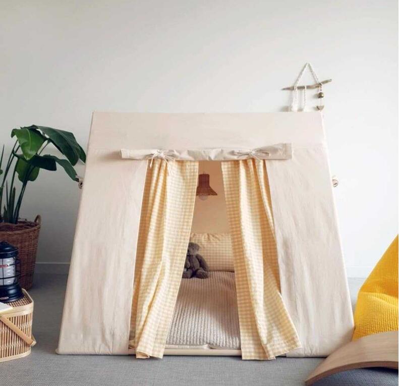 割引 お徳用 3点セット 小屋+ノレン+厚手フロアマット 落書き可 キッズテント 子供テント 高品質カンバス ゲームハウス ままごと プリンセスの城型 プリンセステント プレイテント 蚊除け 洗濯可