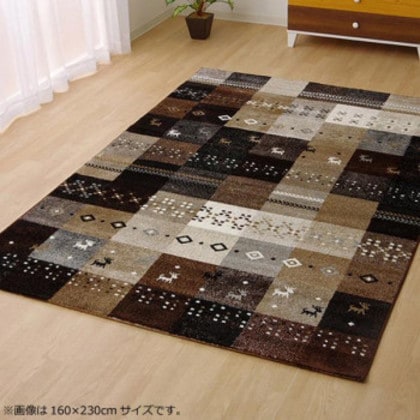 トルコ製 ウィルトン織カーペット 『フォリア』 ベージュ 約160×230cm 2340369 15,989円