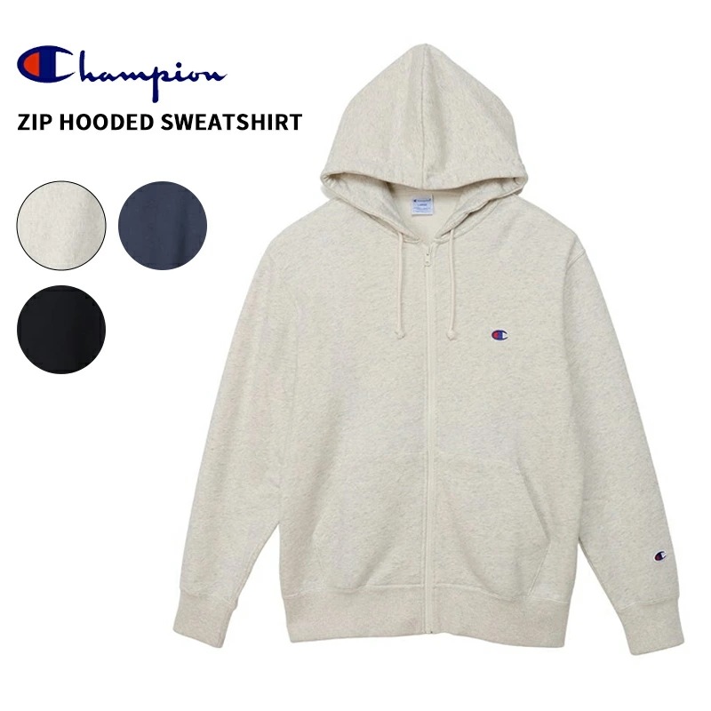 チャンピオン メンズ ジップパーカー Champion ジップフーデッドスウェットシャツ ZIP HOODED SWEATSHIRT メンズカジュアル C3-Y137 長袖 トップス フーディー
