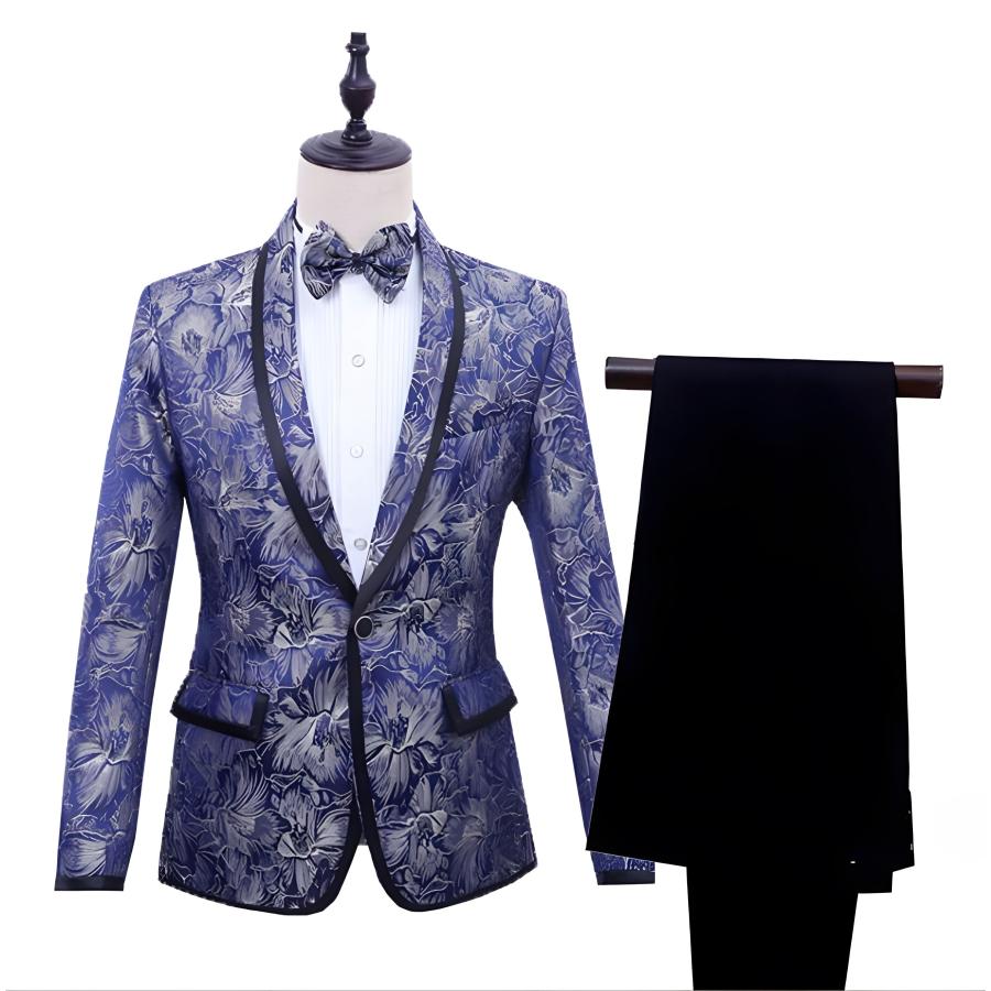 ハッピーハロウィン 新製品 最低価格 ステージ 衣装フォーマルスーツ男性用スーツ貴族風ツーピース メンズ セットアップ ヨーロッパ王族服 ジャケット ズボン2点セット紳士服 スリムスーツ 礼服 1つ 5,745円