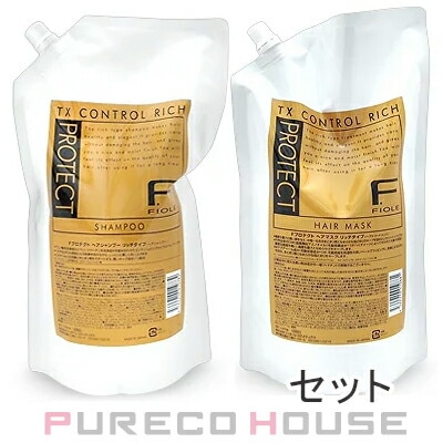 フィヨーレ Fプロテクト ヘアシャンプー リッチタイプ (レフィル) 1000ml + ヘアマスク リッチタイプ (レフィル) 1000g 【セット】
