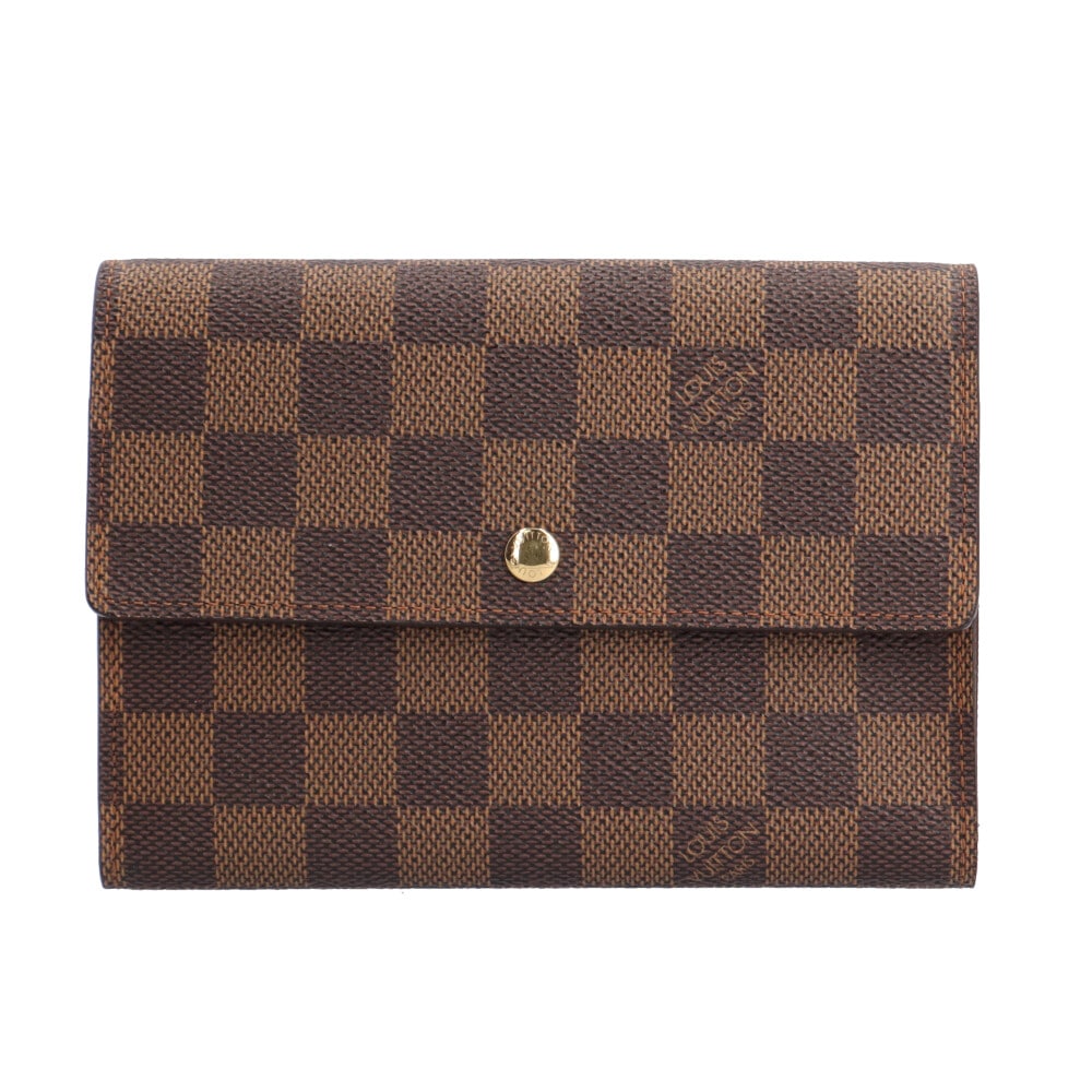 ルイヴィトン ポルトトレゾール エテュイ パピエ ダミエ 三つ折り財布 ダミエキャンバス N61202 LOUIS VUITTON 中古