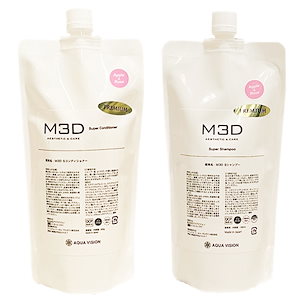 M3D　プレミアムスーパーシャンプー&コンディショナー　アップルローズ　髪質改善　ノンシリコン