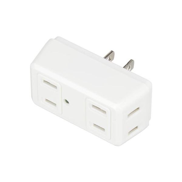 5個セット YAZAWA 強力雷ガード付4個口クワトロタップ Y02HQK400WHX5