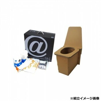 防災用品 アットトイレ （本体/ビニール袋/凝固剤/トイレットペーパー/軍手） AT-6000　AT-6000