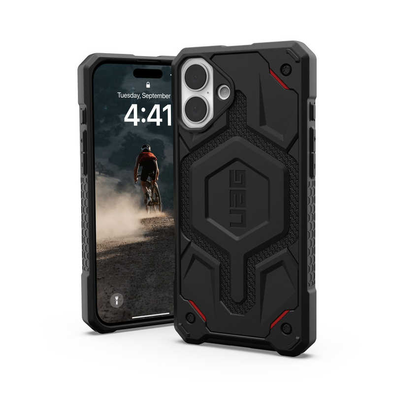 UAG iPhone 16 Plus 耐衝撃ケース MAGSAFE対応 MONARCH PRO ケブラーブラック UAG-IPH24LB-PMS-KB