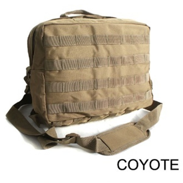 アメリカ軍 2WAYショルダーバッグ/鞄モール/A4対応 ナイロンキャンバス地 防水加工 BS076YN コヨーテブラウンレプリカ