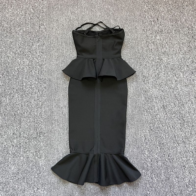 スカートロングスカート甘くてクールスパイシーガールラブリースリングハイウエストセクシーフィッシュテールバンデージスカート ハイファッション フィッシュテールワンピース