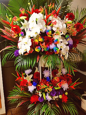 商品ID 5792 スタンド花 豪華 2段