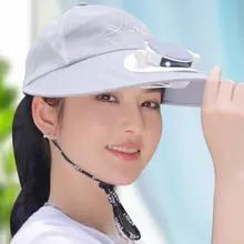 メンズ釣り用ファン付き帽子ソーラー充電式ファン付き帽子夏用レディース屋外日よけ帽子（通勤用）