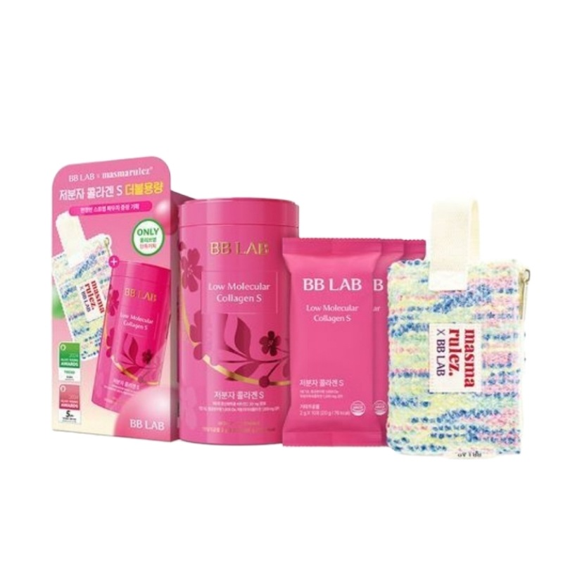 低分子コラーゲンS ダブル容量（60包）+ マスマルズポーチ プレゼントキット