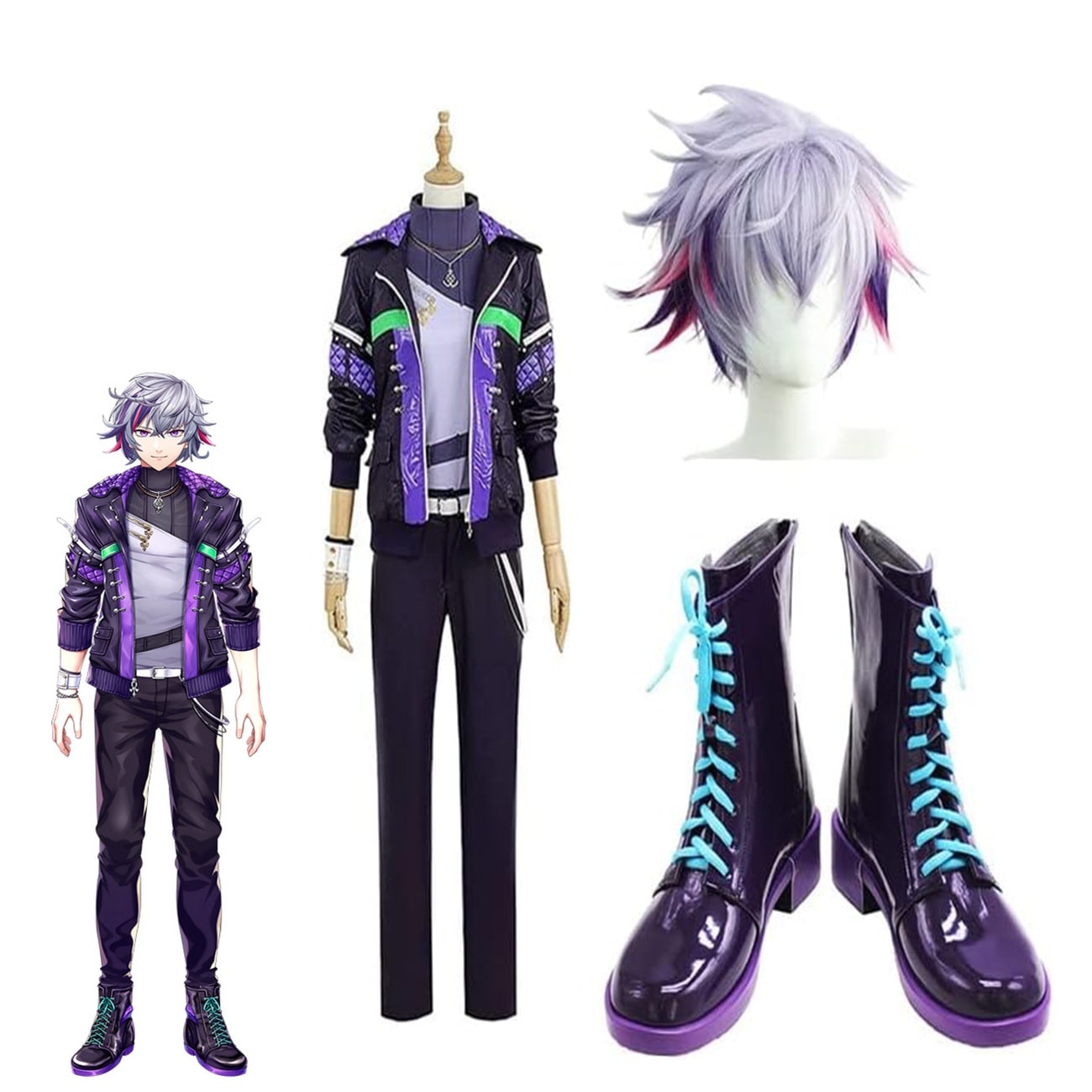 【予約商品】コスプレ衣装＋ネックレス付き コスチューム 仮装 文化祭 学園祭 クリスマス ハロウィン コスプレ衣装 コスプレ ふわみなと 衣装 コスプレ 不破湊 バーチャル SNSで大バズり