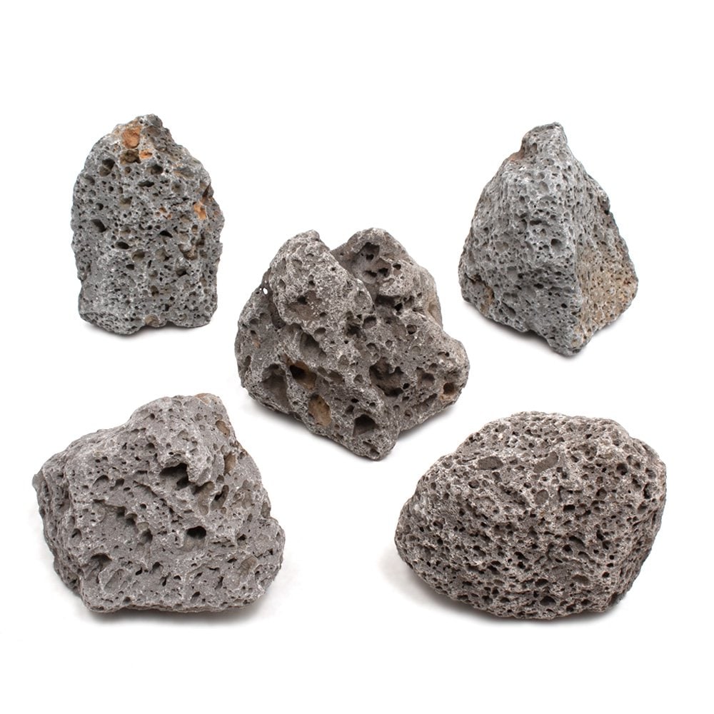 形状お任せ　玄武石　Ｍサイズ（約１３ー１８ｃｍ）　５個　アクアリウム　レイアウト素材　ＣＲＣ21―20―99―10―00