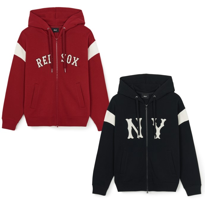 (スポーティーブ バシチ 肩配色 フードジップアップ )