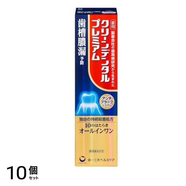 クリーンデンタルプレミアム 薬用歯みがき 100g 10個セット 17,554円