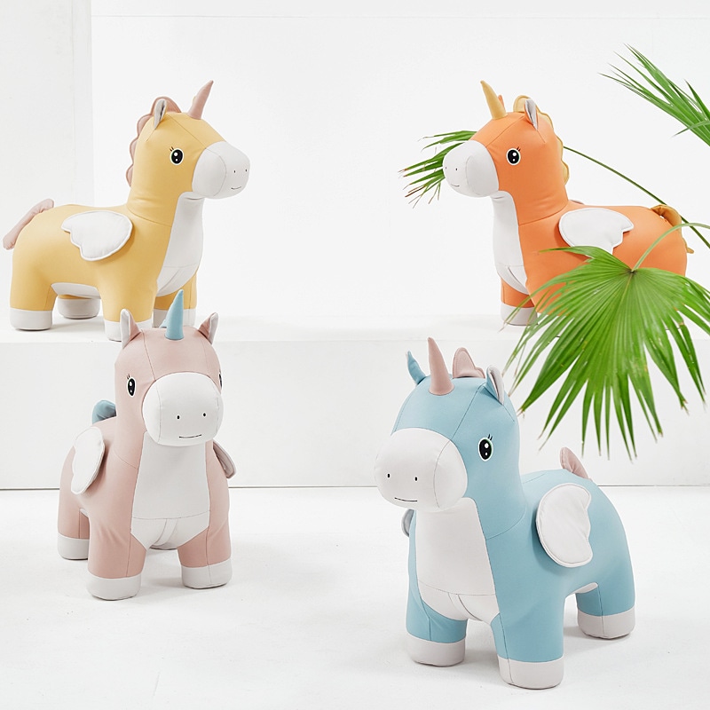 ユニコーンの小さなスツール　パステルカラー