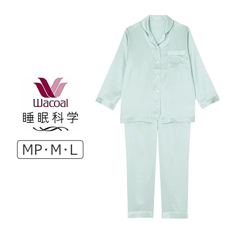 ワコール 睡眠科学 パジャマ 上下セット レディース シルク100％ 吸放湿性 10分丈 10分袖 MP/M/L YDX542