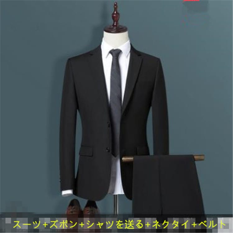 INSスタイル 職業 フォーマルウェア 韓国 スリム ベストマン 新郎 スーツセットメンズ ビジネス
