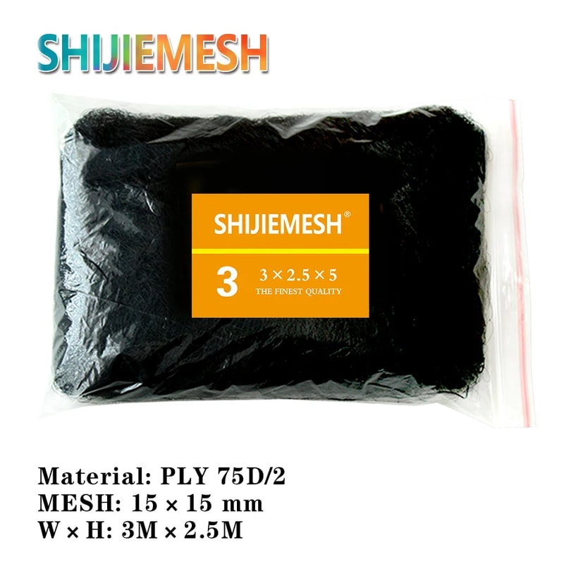 75d/2 3m x 2.5mポリエステル果樹園ネット15mm穴アンチバードミストネット