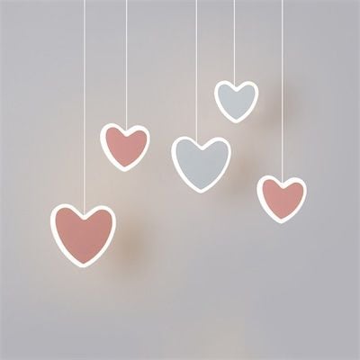 ペンダントライト北欧 おしゃれ バタフライ型 ダイニング 和室 リビング led ハート型 花型 シーリング ダクトレール用 子供部屋 幼稚園 昼光色 電球色 工事不要 2灯