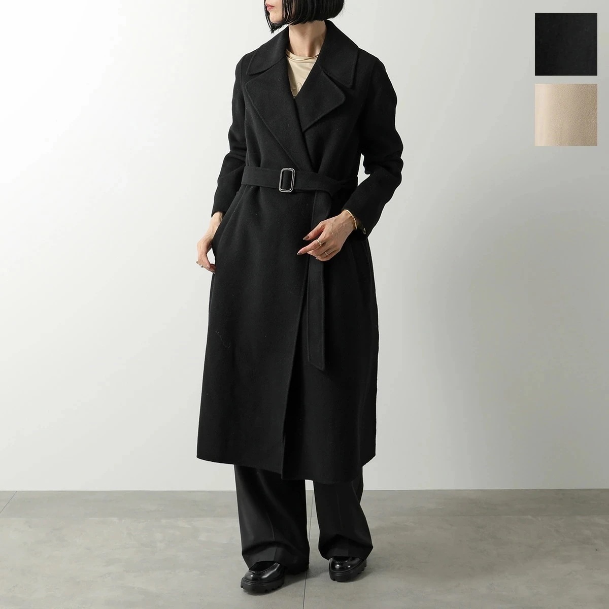 WEEKEND MAX MARA ウィークエンド マックスマーラ ガウンコート MANU マヌ レディース ヴァージンウール ラップコート ベルト付き カラー2色 58,280円