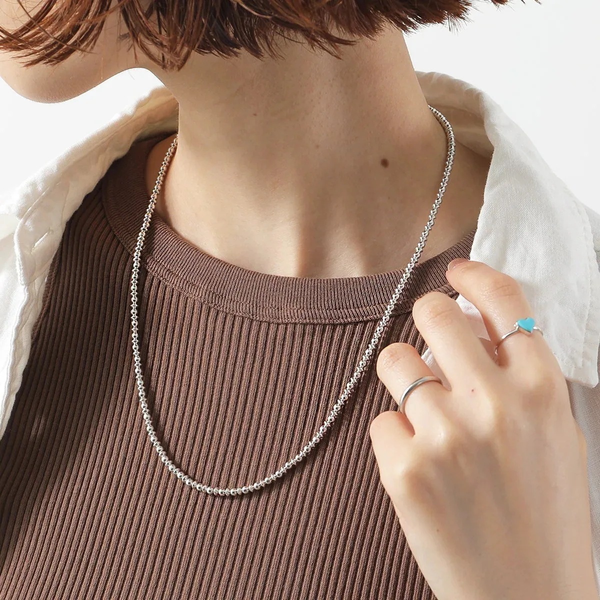 HARPO ハルポ Boule Disc Necklace 20/3 50cm/20inch/3mm Navajo round and saucer レディース ボール ディスク ネックレス アクセサ