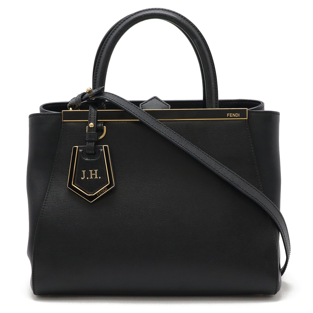 PETITE 2JOURS プチ トゥージュール ハンドバッグ トートバッグ 2WAY ショルダーバッグ レザー ブラック 黒 8BH25