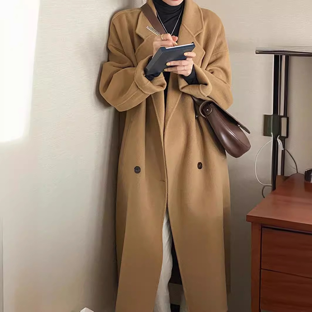 レディース ロング丈 トレンチコート 秋冬 アウター ベルト付き ゆったり ロングチェスターコート 厚い 韓国ファッション パーカー