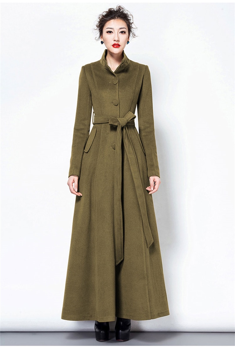 秋冬物 新品 気質 ロングスタイル トレンチコート ススリムフィット 腰を括る チェスターコート