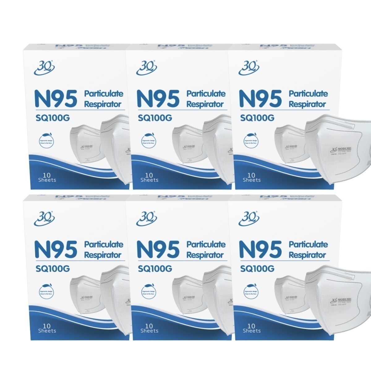 メガ割 N95 マスク 医療用 個包装 60枚 頭掛け 不織布 NIOSH 調整可能 立体 クーメディカルジャパン
