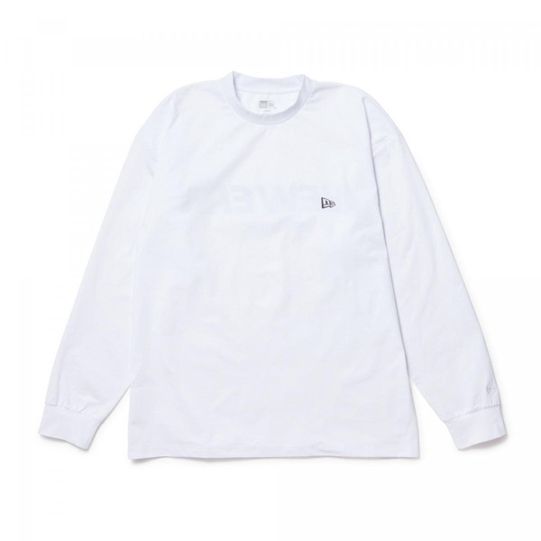返品交換不可 在庫一掃セール ニューエラ NEW ERA 長袖 ユーティリティー オーバーサイズド Tシャツ Wordmark ホワイト 14391967 即納