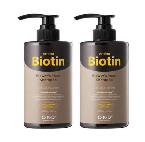 アミノビオチン ビール酵母シャンプー 500ml X 2EA ドイツ産酵母 健康的な毛髪 頭皮ケア 高濃縮配合 毛髪ボリューム改善 臨床試験済み ビタミン配合 必須アミノ酸含有 保湿効
