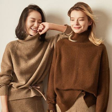 カシミヤセーター ニット セーター レディース ハイネック プルオーバー 厚手 ウールセーター ルーズ ３カラー. a3559 5,502円