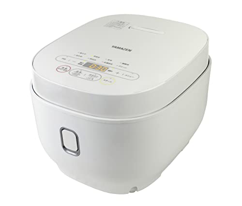 [山善] マイコン式 炊飯器 5.5合 一人暮らし 13種の炊き分けメニュー 3層特厚銅釜 天板フラット ホワイト YJP-DM101(W)