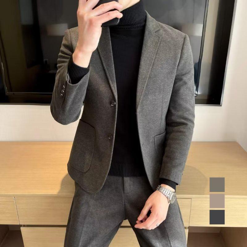 テーラードジャケット メンズ ジャケット ビジネス アウター コート ブレザー 秋冬 無地 スリム 紳士 結婚式 卒業式