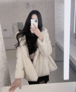 (2color/韓国生産百貨店クオリティ/動物を愛する)ビーガンエコファーパーカーコート